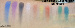 Hard Candy Aphrodisiac Palette Swatched with no primer