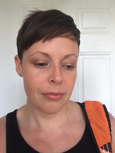 Revlon powder (this is starting to feel very redundant). Peter Thomas Roth concealer, Laura Mercier SBP, Flower Beauty Win Some Lose Some Blush "Peach Blossom", WnW "Merigold Round" (LE) highlight. Lancom LIPS: "Boudoir Baby"